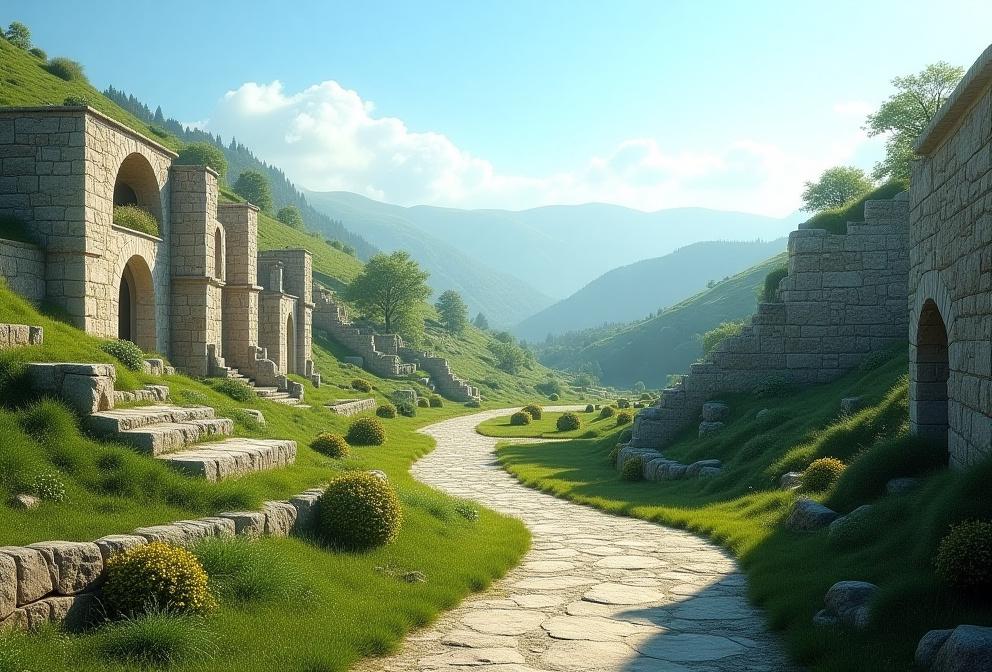 Stunningly restored reflecting pool and elegant pathways leading through a meticulously replanted Jazz Age garden at Clayton Estate