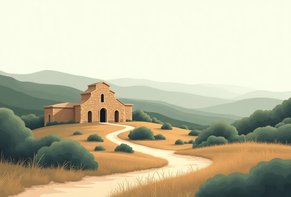 Detailed schematic drawing of a historical garden layout with various elements labeled, overlaid with delicate botanical illustrations